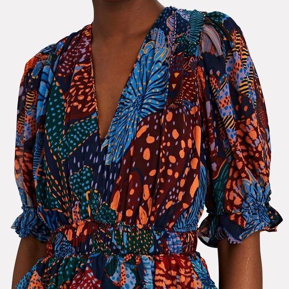 FARM Rio Blue Cool Leopard Ruffle Dress - Picture 4 of 7